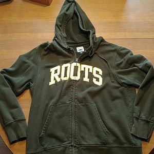 Vintage Roots zip up hoodie hooded sweatshirt